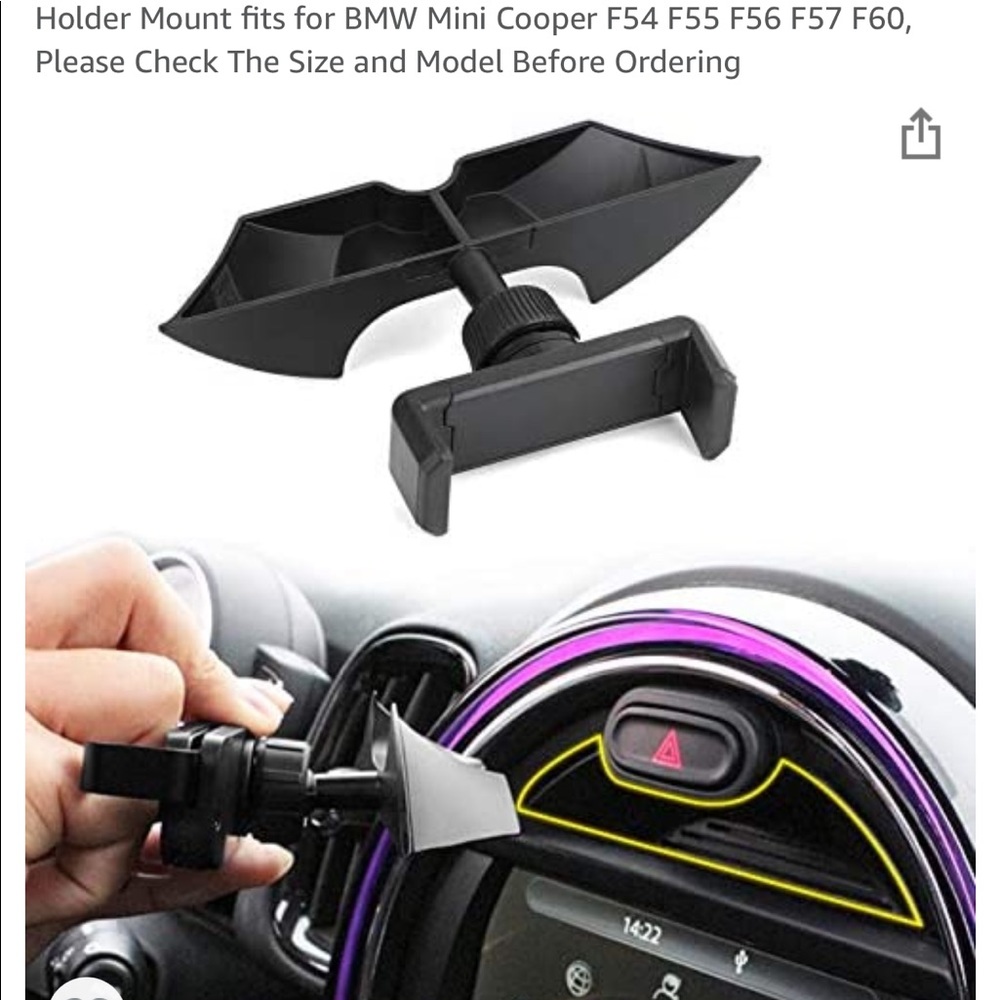 Excellent condition phone mount for MINI Cooper